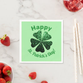 Guardanapo De Papel Glitter verde escuro brilha Rua Shamrock Patrick D