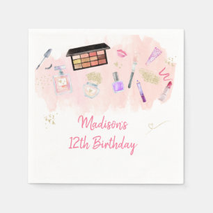Guardanapo De Papel Glitz e Glam Pink Dourado Spa Aniversário