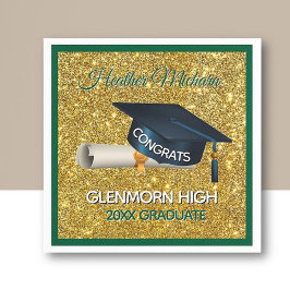 Guardanapo De Papel Glitz! Fun, Custom Graduation Paper Napkin