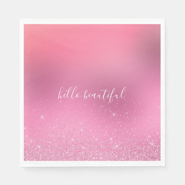 Guardanapo De Papel Glitz Rosa (Frente)