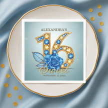 Glitzy Chic Rosa Dourado Pedra Preciosa Sweet 16