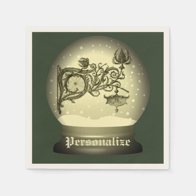 Guardanapo De Papel Globo de neve Art nouveau (Frente)