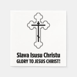 Guardanapo De Papel Glória a Jesus Cristo! – Slava Isusu Christu