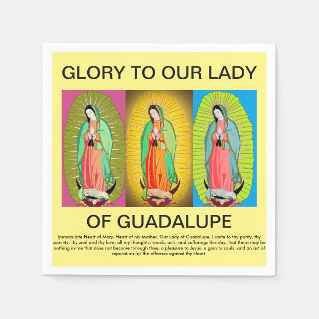 Guardanapo De Papel glória para nossa dama de guadalupe (Frente)