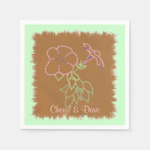 Guardanapo De Papel Glórias da Manhã Pointilismo Personalizado Napkins
