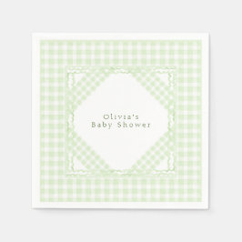Guardanapo De Papel Glorioso Gingham Verde