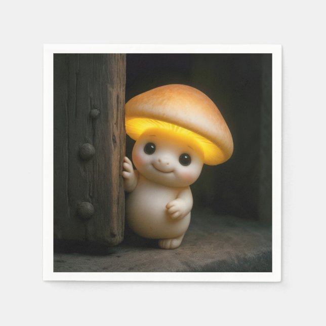 Guardanapo De Papel Glowing Mushroom Munchkin (Frente)