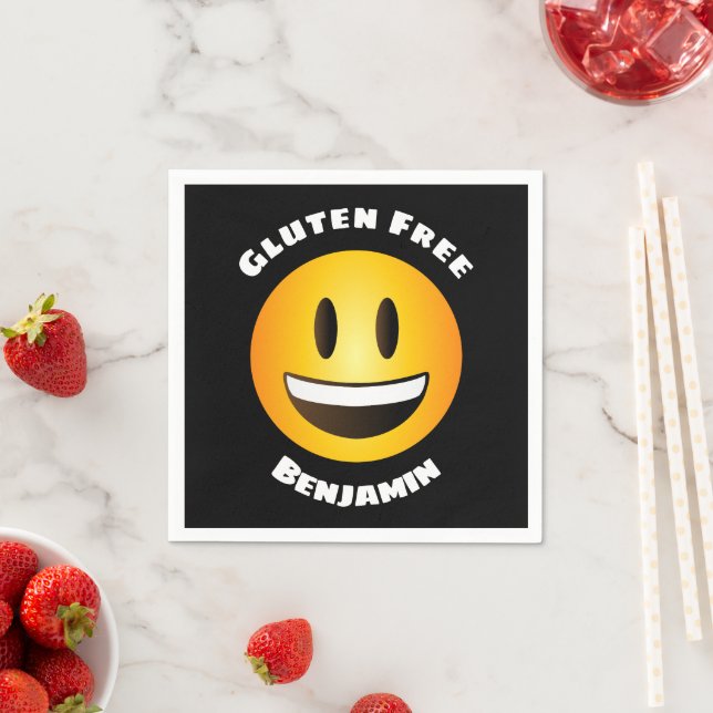 Guardanapo De Papel Gluten Free Smiling Emoji (Insitu)