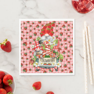 Guardanapo De Papel Gnome fresco Morangos Napkins