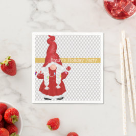 Guardanapo De Papel Gnomo de Natal Bonito Personalizado