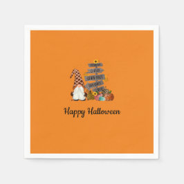 Guardanapo De Papel Gnomos de Halloween, Laranja, Festa de Halloween d