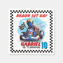 Guardanapo De Papel Go Kart Racing Birthday - Racing cars