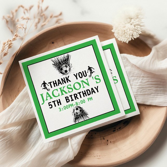 Guardanapo De Papel Goal! Festa de aniversário de 5 de futebol (Criador carregado)