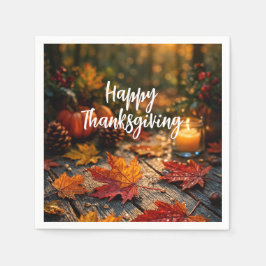 Guardanapo De Papel Golden Harvest Glow – Thanksgiving Greeting