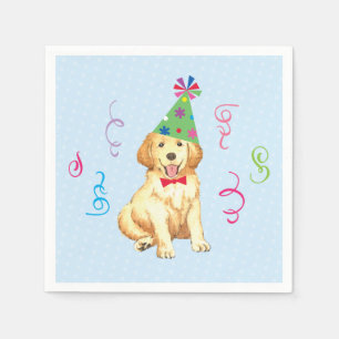 Guardanapo De Papel Golden retriever da festa de aniversário