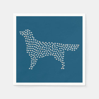 Guardanapo De Papel Golden Retriever Hearts