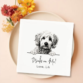 Guardanapo De Papel Goldendoodle Dog Bebidas Personalizadas Em Mim