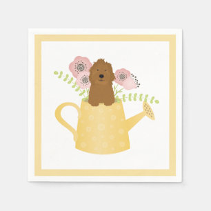 Guardanapo De Papel Goldendoodle Em Água Pode Amarelar