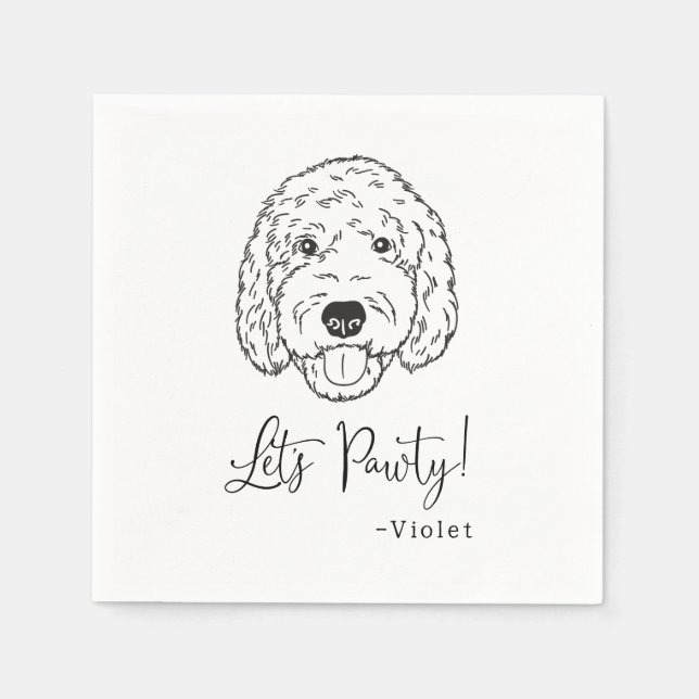 Guardanapo De Papel Goldendoodle Labradoodle Custom.Napkin Dog Weding (Frente)