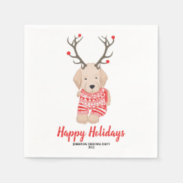 Guardanapo De Papel Goldern Retriever Natal Sweater Antigos Personaliz