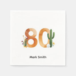 Guardanapo De Papel Golf 80th Birthday with golf ball  Arizona golfer