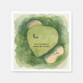 Guardanapo De Papel Golf Bachelor party golfer on course