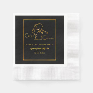 Guardanapo De Papel Golf Bachelor Party - Golfistas Party Luxury Doura