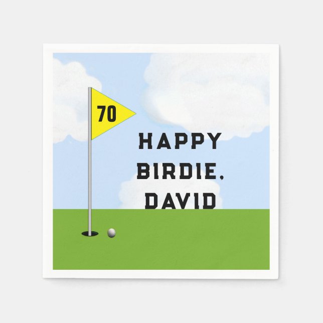 Guardanapo De Papel Golf Birthday (Frente)