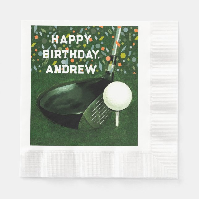 Guardanapo De Papel Golf Birthday (Frente)