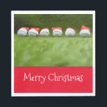 Guardanapo De Papel Golf Christmas Napkin com bola de golfe e Santa Ha<br><div class="desc">Golf Christmas Napkin com bola de golfe e Santa Hat sobre grama verde</div>