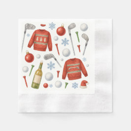 Guardanapo De Papel Golf Christmas temed Winter temed for golfer