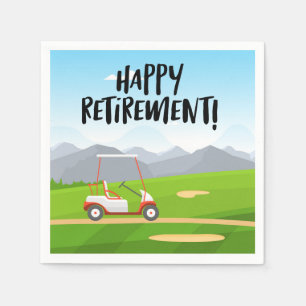 Guardanapo De Papel Golf Cruising Retirement Bliss: Sonho de Carrinho