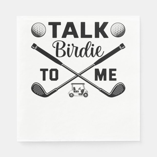 Guardanapo De Papel Golf Fala Birdie comigo Engraçado (Frente)
