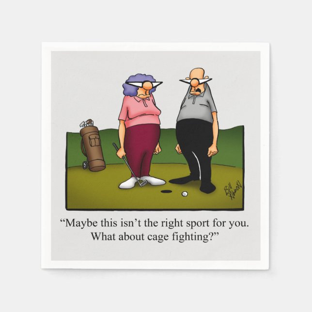 Guardanapo De Papel Golf Humor Cocktail Party Napkins (Frente)