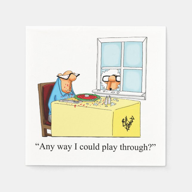 Guardanapo De Papel Golf Humor Cocktail Party Napkins (Frente)
