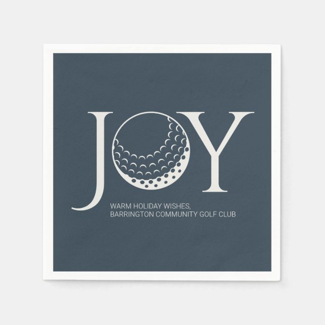 Guardanapo De Papel Golf Joy & Peace Marinho Blue Christmas (Frente)