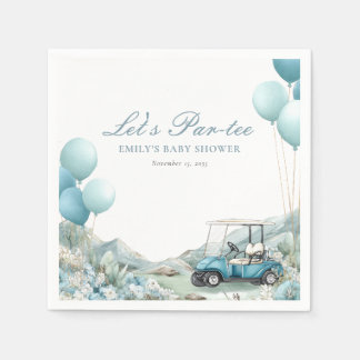Guardanapo De Papel Golf Let's Par-tee Blue Baby Shower