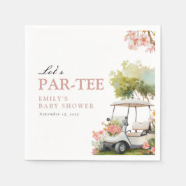 Guardanapo De Papel Golf Let's Par-tee Girl Baby Shower