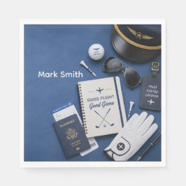 Guardanapo De Papel Golf Pilot Aviation Industry Golfer