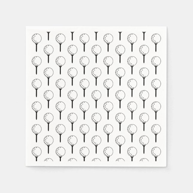 Guardanapo De Papel Golfe Clássico Bolas Camisetas Eterno Esporte Dive (Frente)