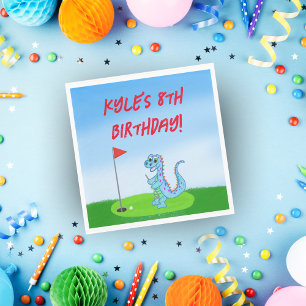 Guardanapo De Papel Golfe De Dinossauro Bonito Pareceu Aniversário de