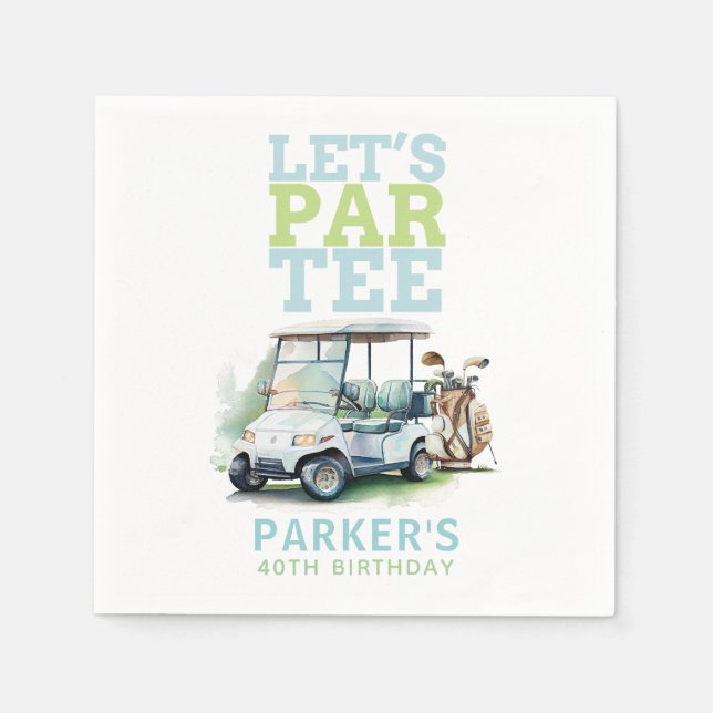 Guardanapo De Papel Golfe de Partee de Aniversário Adulto Personalizad (Frente)