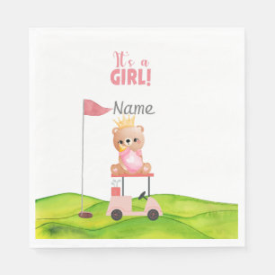Guardanapo De Papel Golfe, é a garota do Golfer Chá de fraldas Golfer