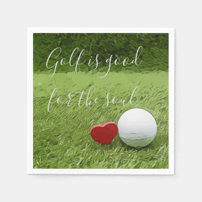 Guardanapo De Papel Golfe é bom para a alma Napkin (Frente)