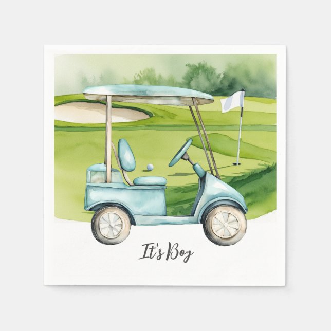 Guardanapo De Papel Golfe É Menino para Chá de Bebê   (Frente)