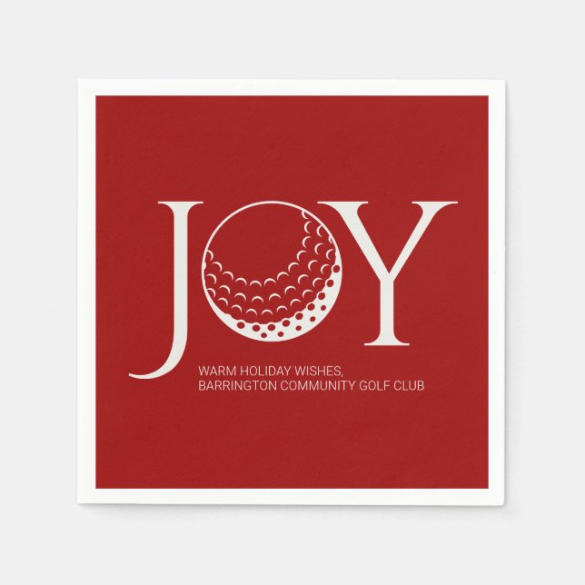 Guardanapo De Papel Golfe Joy Peace Red Christmas (Frente)