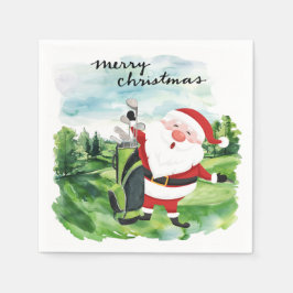 Guardanapo De Papel Golfe Natal com Golfe do Papai Noel