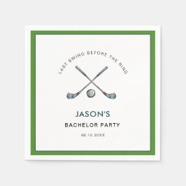 Guardanapo De Papel Golfe "Última rotação antes do anel" Festa de Desp