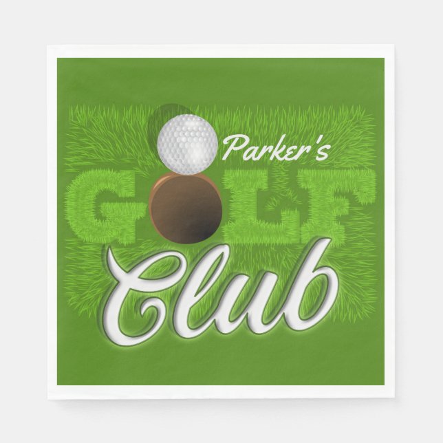 Guardanapo De Papel Golfer Green Golf Course Club Personalizado (Frente)
