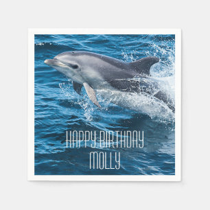 Guardanapo De Papel Golfinho que espirra a festa de aniversário feita
